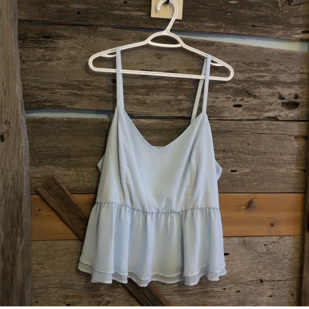 Torrid NWT Plus Size 2(2X) Light Blue Cropped Tank